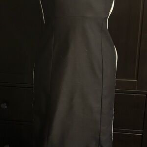 Le Lis Black Midi Dress with White Trim